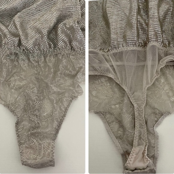 Victoria’s Secret Gold Shimmer Lace Bodysuit - Picture 3 of 7